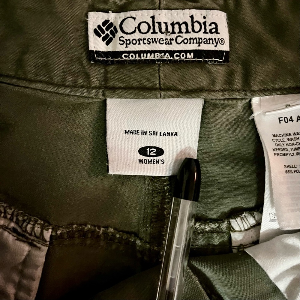 Columbia Olive Green Cargo Pants Size 12 - Picture 4 of 9